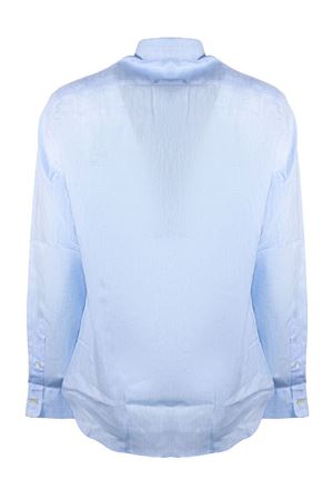 Light blue linen shirt 120% LINO | 33AL2M19O5000G439718105